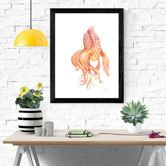 Butterfly Koi - Coloured Pencil Art Print