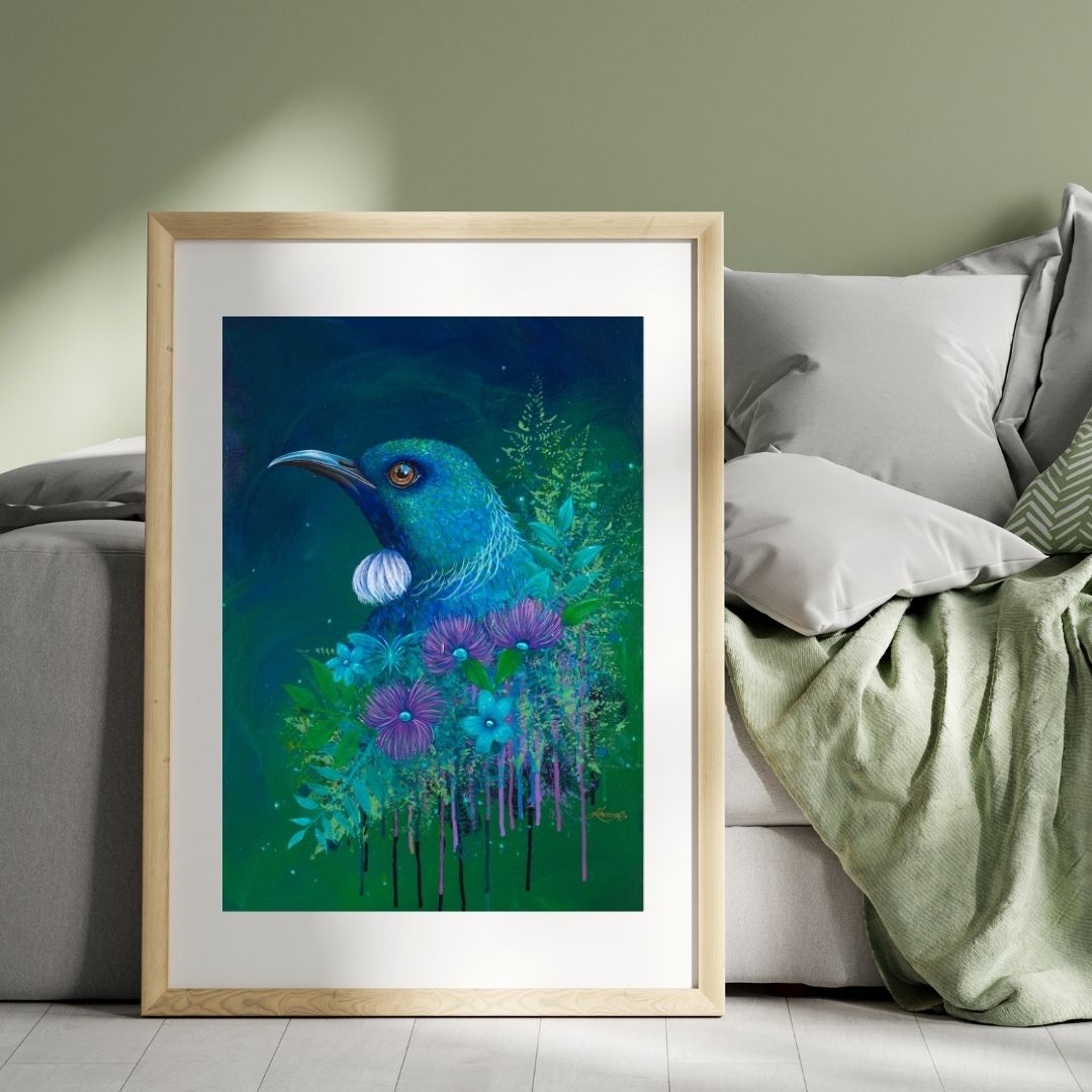 Emergence: The Tūī - Acrylic Art Print