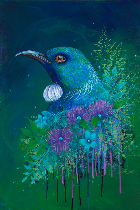 Emergence: The Tūī - Original Acrylic Painting