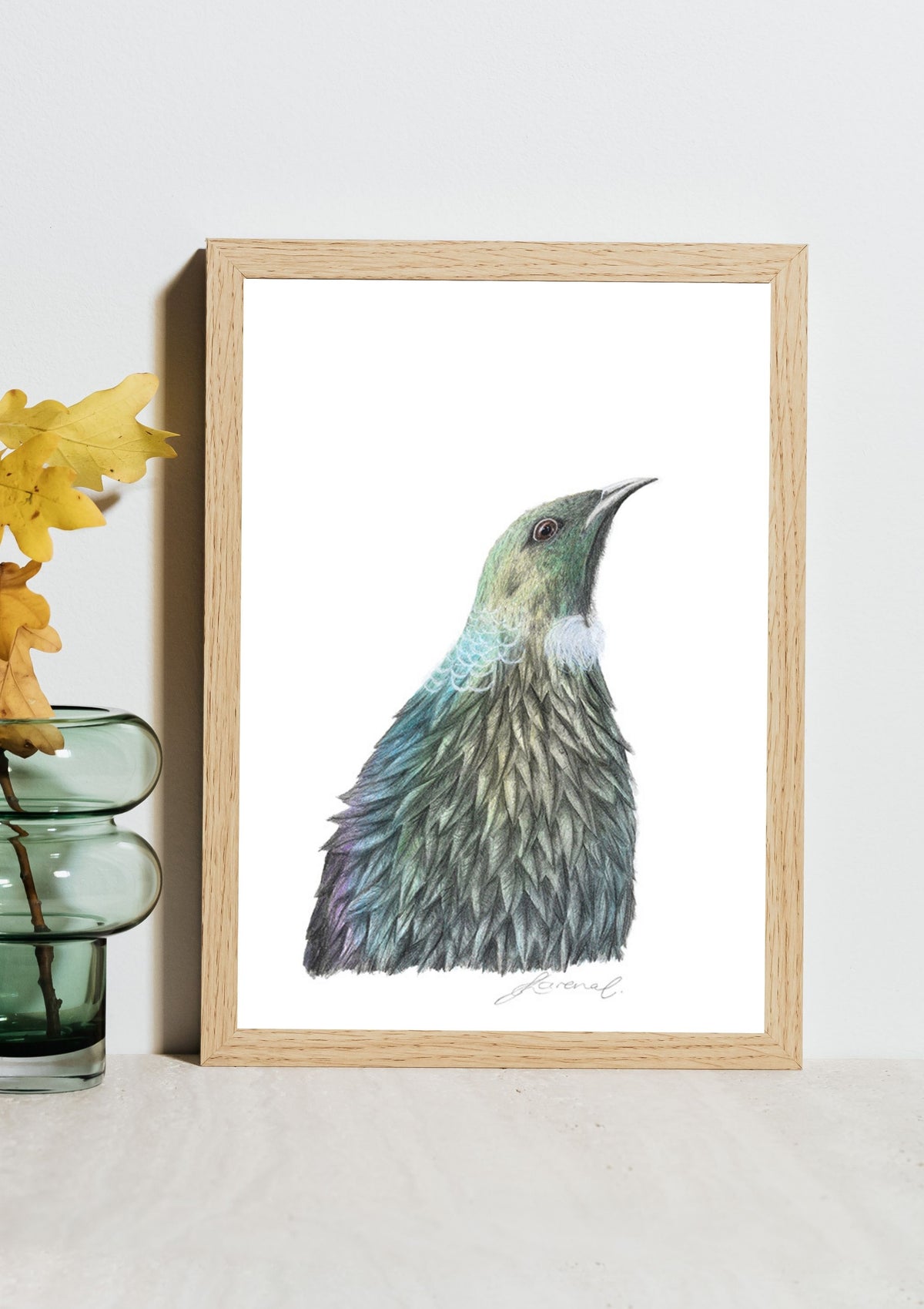 Tūī - Coloured Pencil Art Print