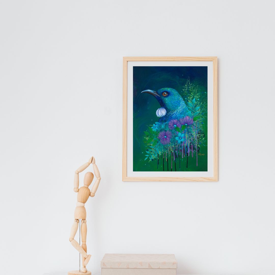 Emergence: The Tūī - Acrylic Art Print