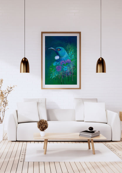 Emergence: The Tūī - Acrylic Art Print
