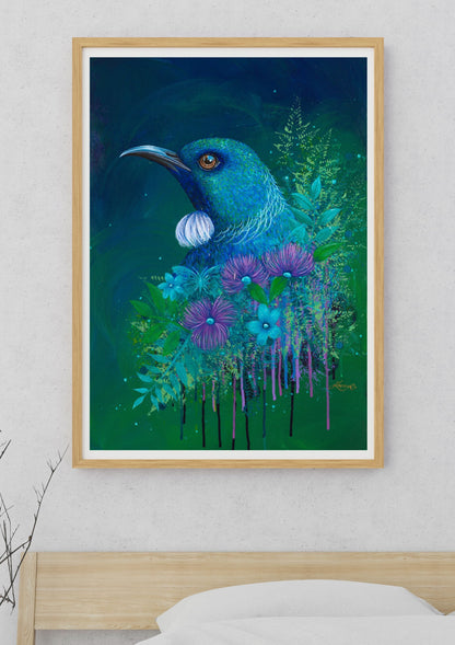 Emergence: The Tūī - Acrylic Art Print