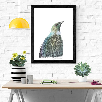 Tūī - Coloured Pencil Art Print